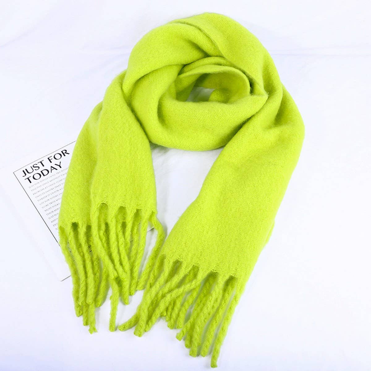 CLASSIC SOLID FRINGE SCARF THICK WARM_CWASC2340