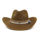 Western Cowboy Straw Hat Beach Sun Protection_Cwah1253
