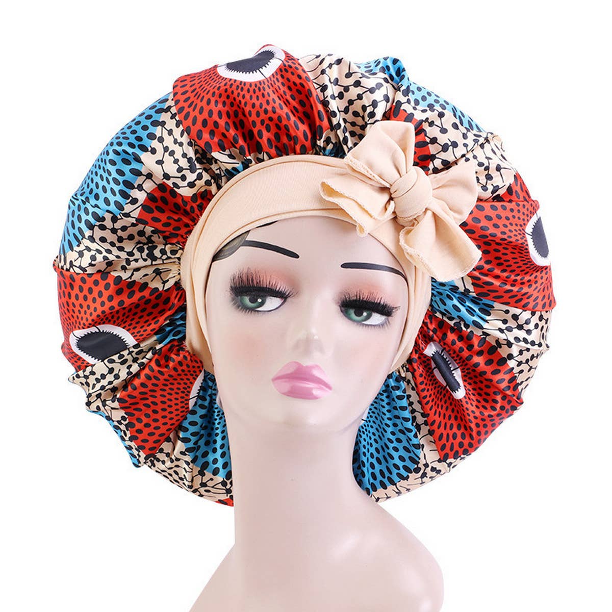 PRINTED STRETCHY RIBBON NIGHTCAP_CWAH1482