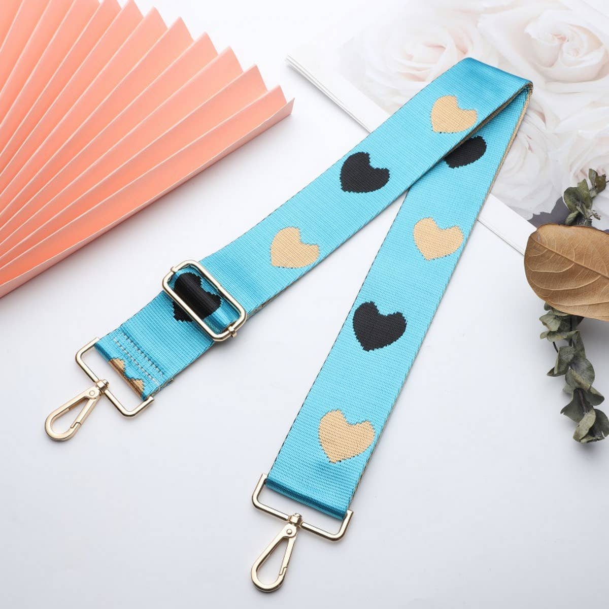 Women Simple Heart-Shaped Adjustable Bag Strap_Cwmm0391