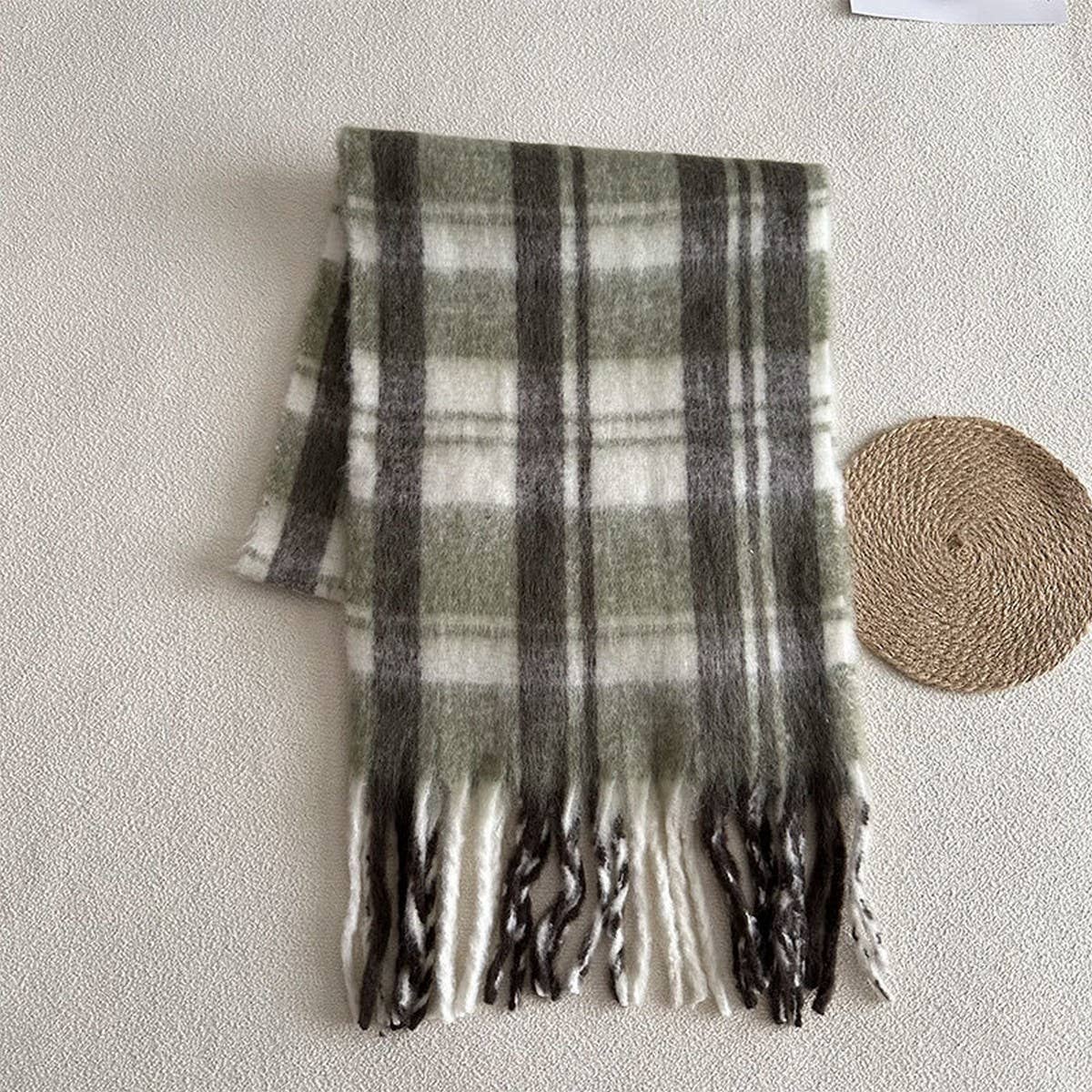 COLORBLOCK PLAID FAUX CASHMERE SCARF FOR WINTER_CWASC2320