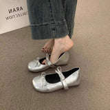 SILVER WEDGE MARY JANE SHOES WITH BOW_CWSHF0093