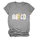 SUMMER NEW ARRIVAL PLUS SIZE TEE WITH LIGHTNING_CWTTS1476