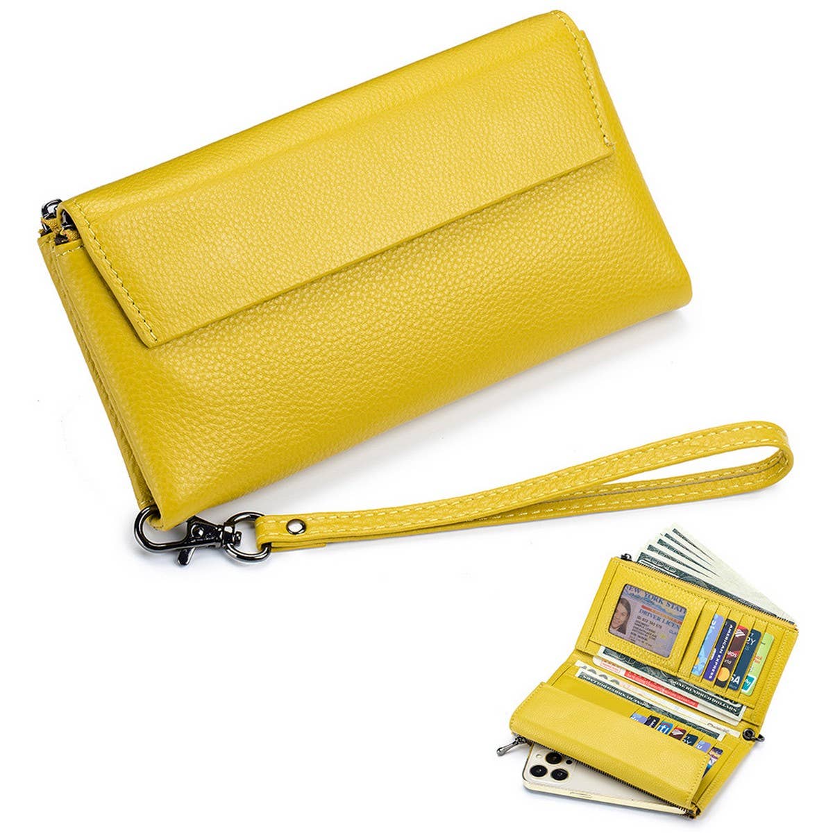 FASHIONABLE AND VERSATILE SOFT LEATHER LONG WALLET_CWAB3796