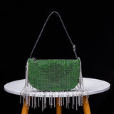 Soft Turn Tassel Rhinestone Evening Top Handbag_Cwab3606