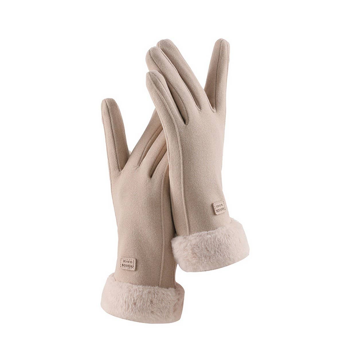 Womens Winter Plush Warm Cute Gloves_Cwag0064