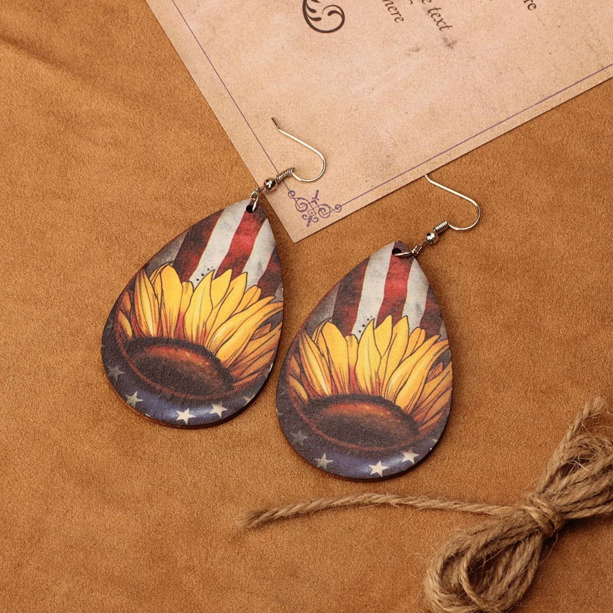 NEW FASHIONABLE WOODEN WATER DROP EARRINGS_CWAJE4002
