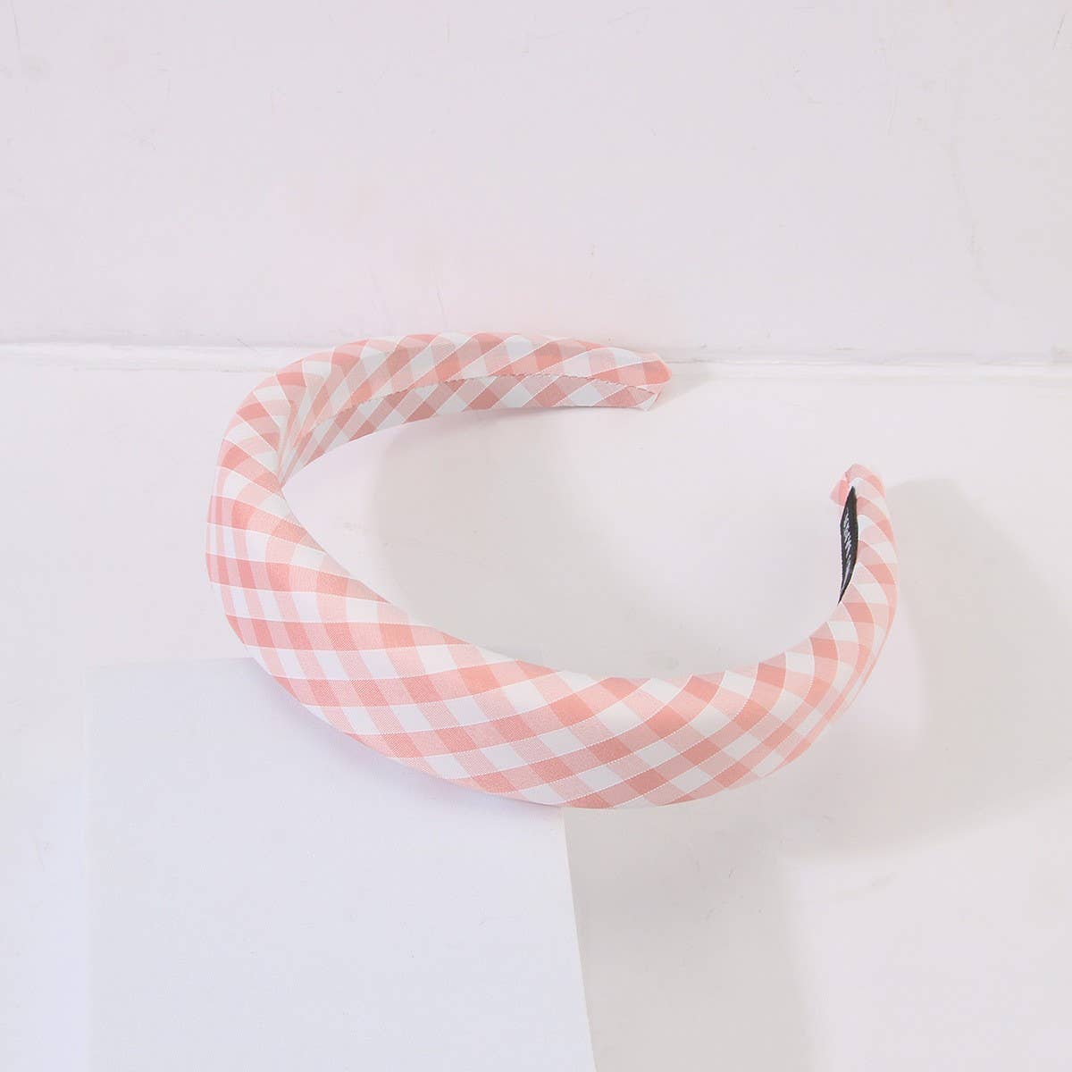Cwaha1107_Literary Plaid Headband With Wide Edge