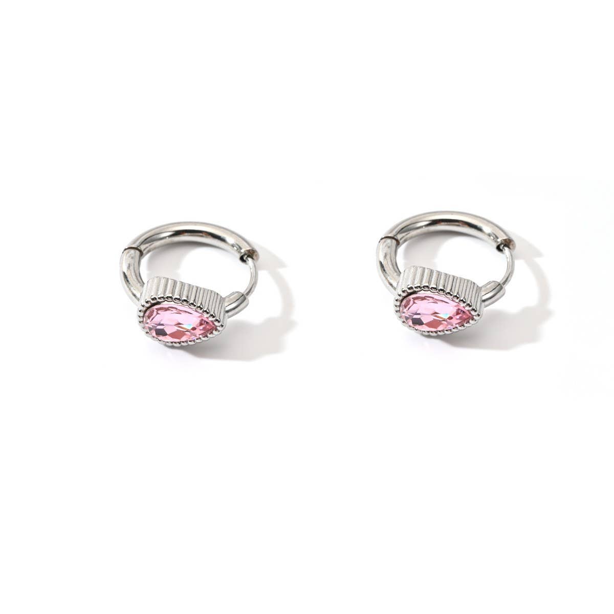 Unique Stainless Steel Heart Earrings With Cz_Cwmm8924