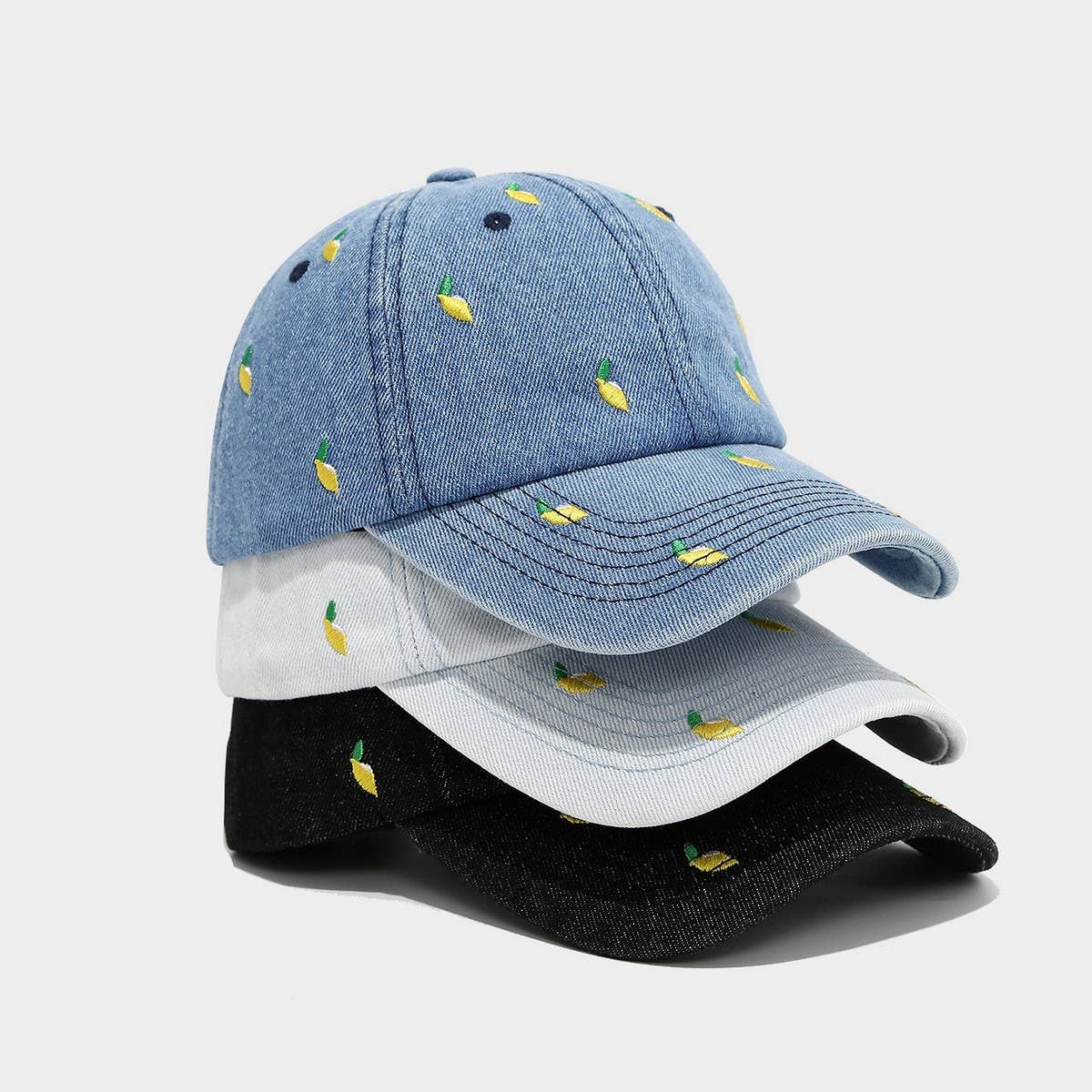 Denim Mango Embroidered Baseball Cap Unisex_Cwah04664