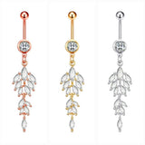 NEW CREATIVE CZ PENDANT BELLY RING PIERCING_CWMM9244