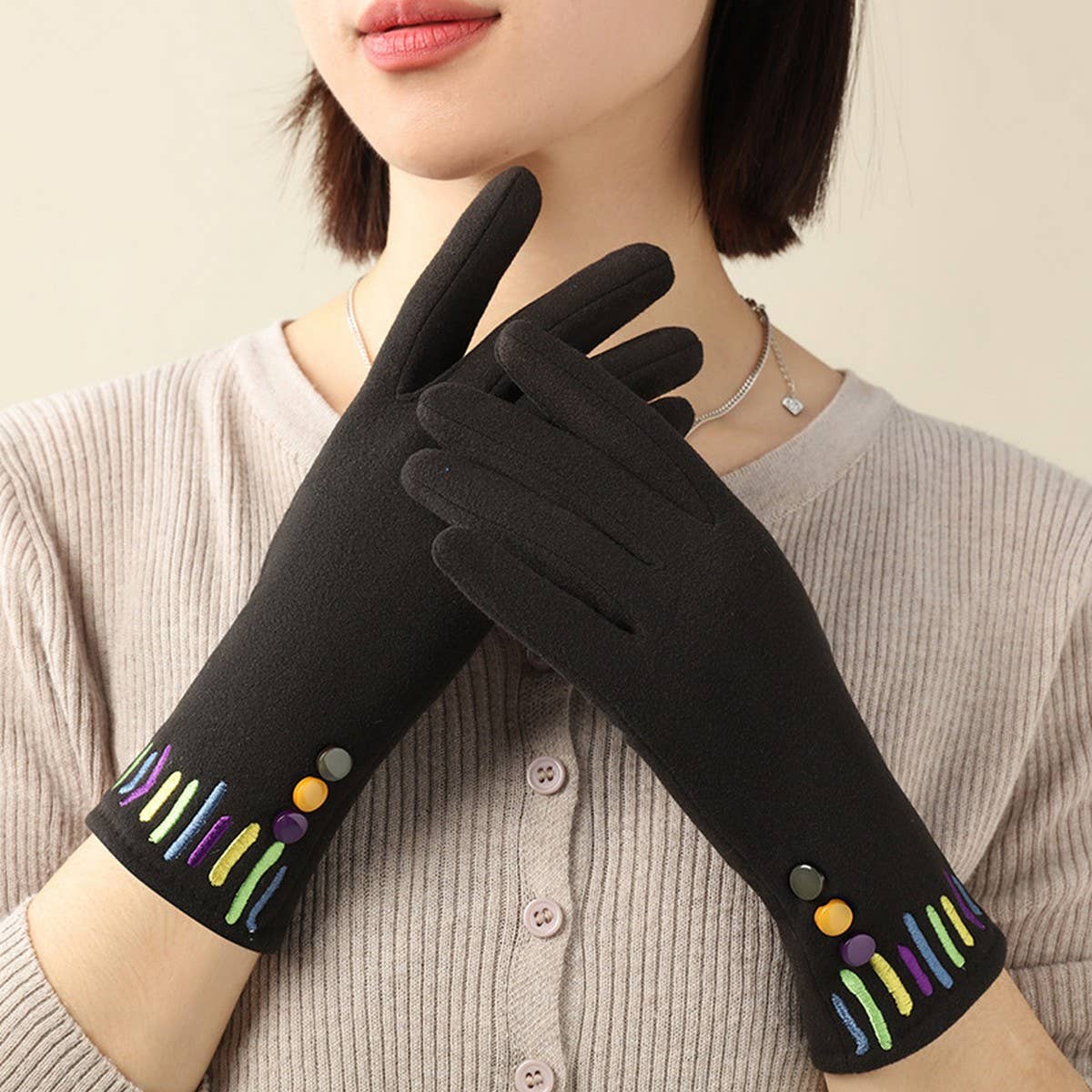 SIMPLE AND STYLISH BREATHABLE TOUCH SCREEN GLOVES_CWMM1534