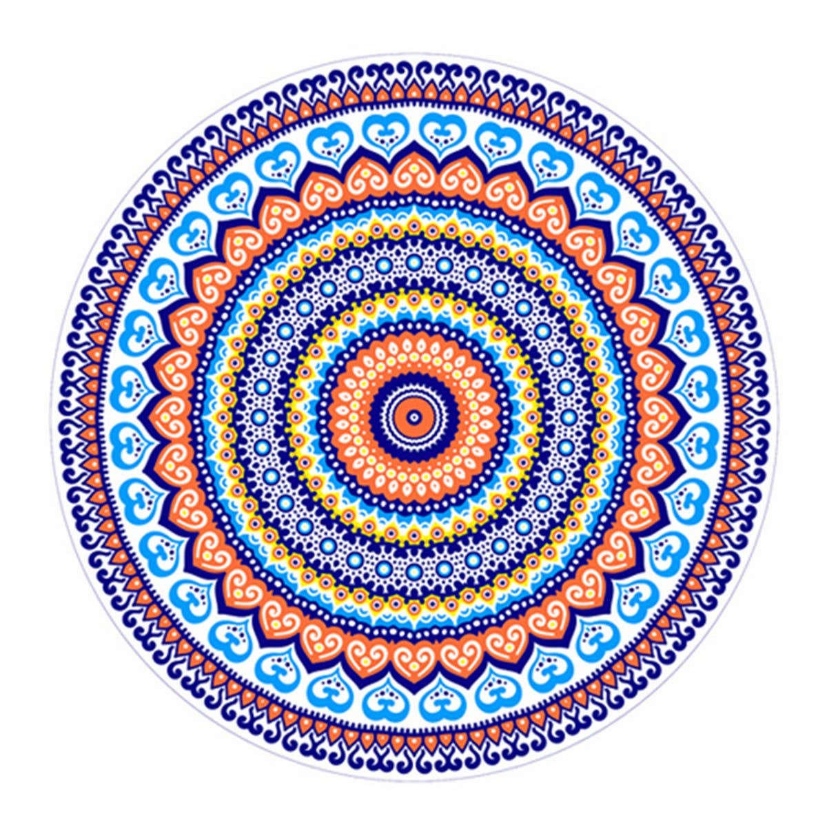 ROUND MICROFIBER TASSEL BEACH TOWEL BLANKET_CWMM7602