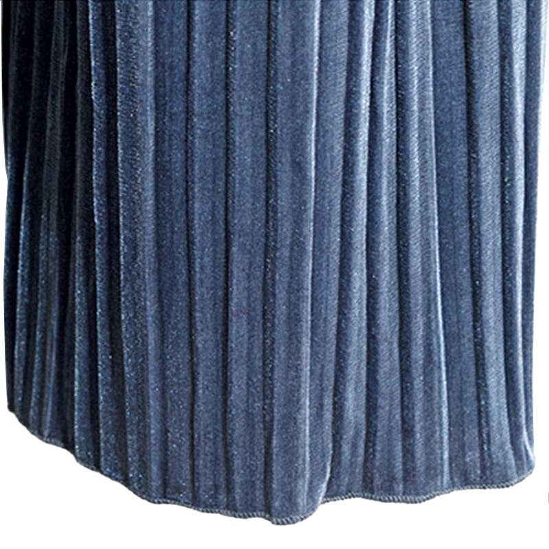 Velvet Pleated Pants Loose Straight Pants