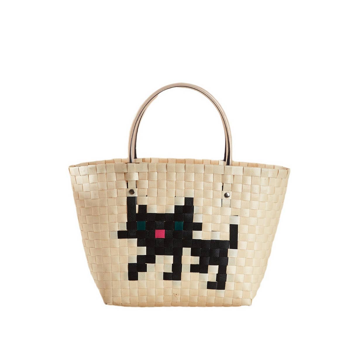LARGE CAPACITY CAT HANDWOVEN BAG_CWAB1979