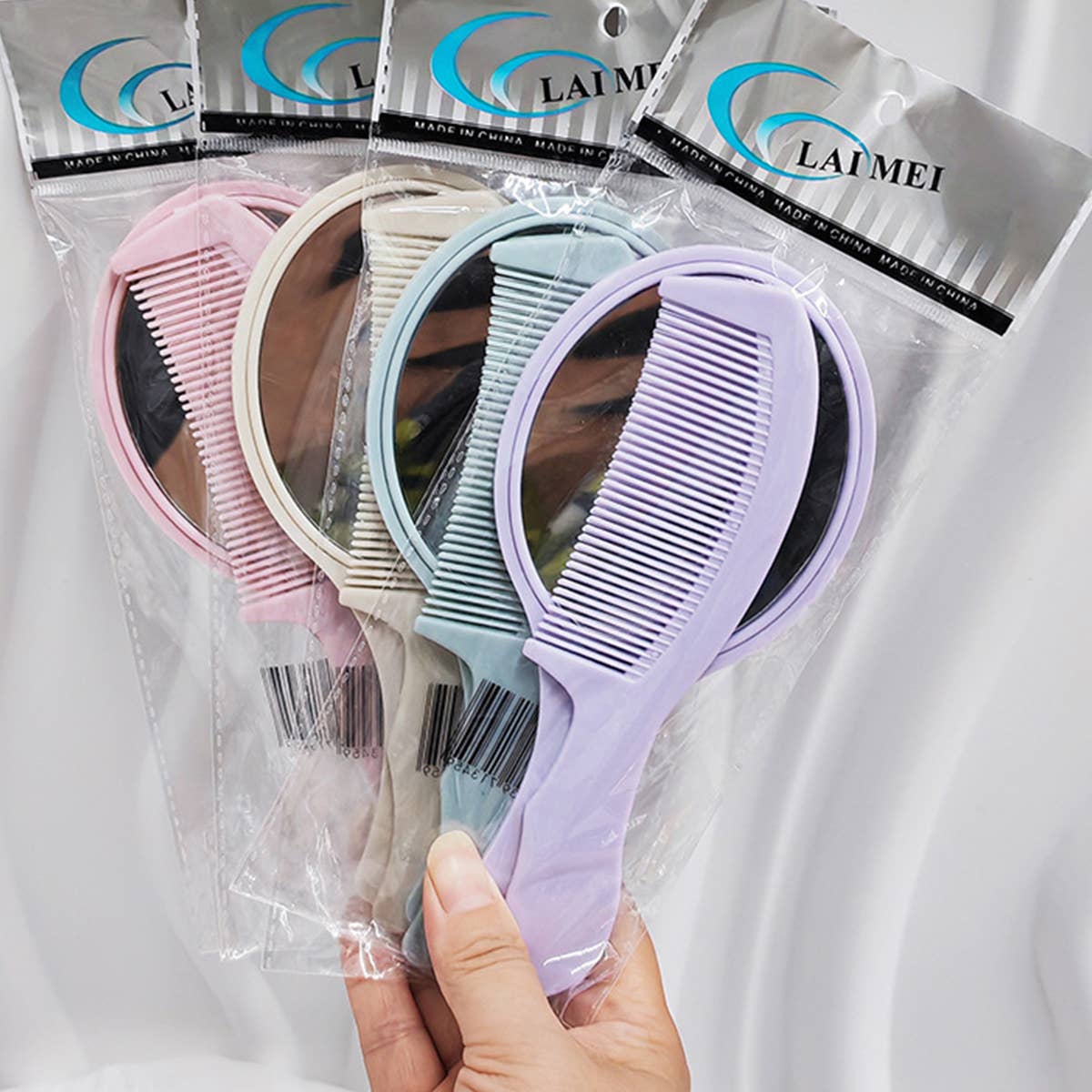 CHILDREN HANDLE 2 PIECE MIRROR COMB SET_CWMM0906