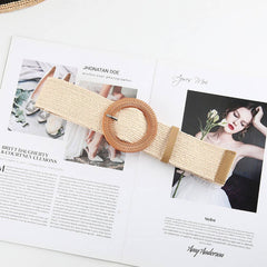 Cwabe0544_Vintage Braided Round Buckle Belts