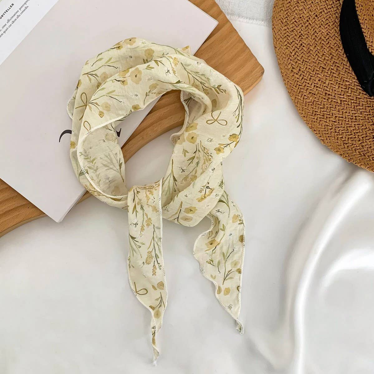 Floral Triangle Scarf Headband Neck Wrap_ Cwasc02967