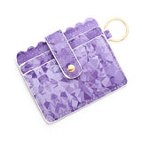 PU CARD WALLET WITH KEYCHAIN MULTI CARD SLOTS_CWAB4934