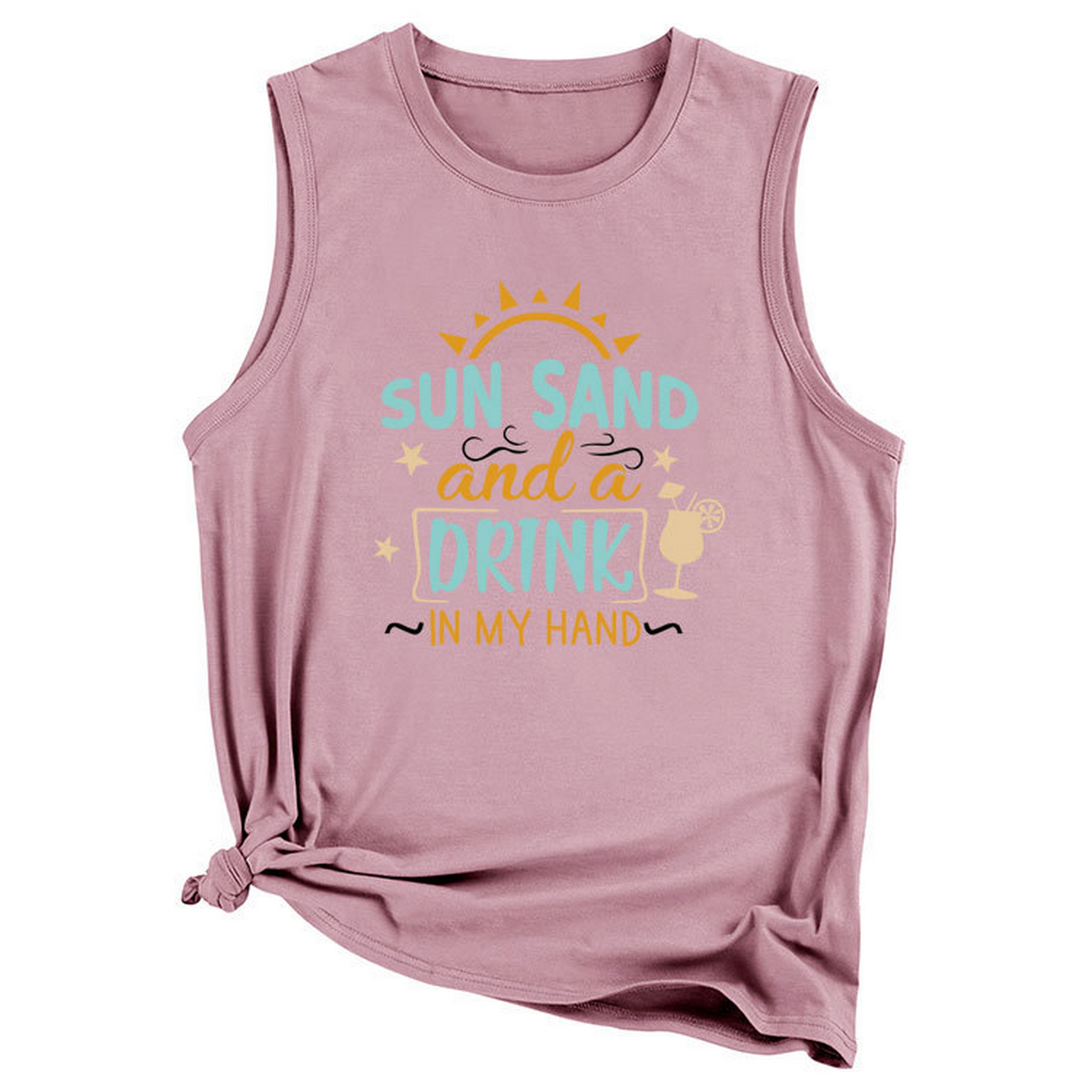 Wome Casual Loose Fit Tank Top, Minimal Style_Cwttsl0418