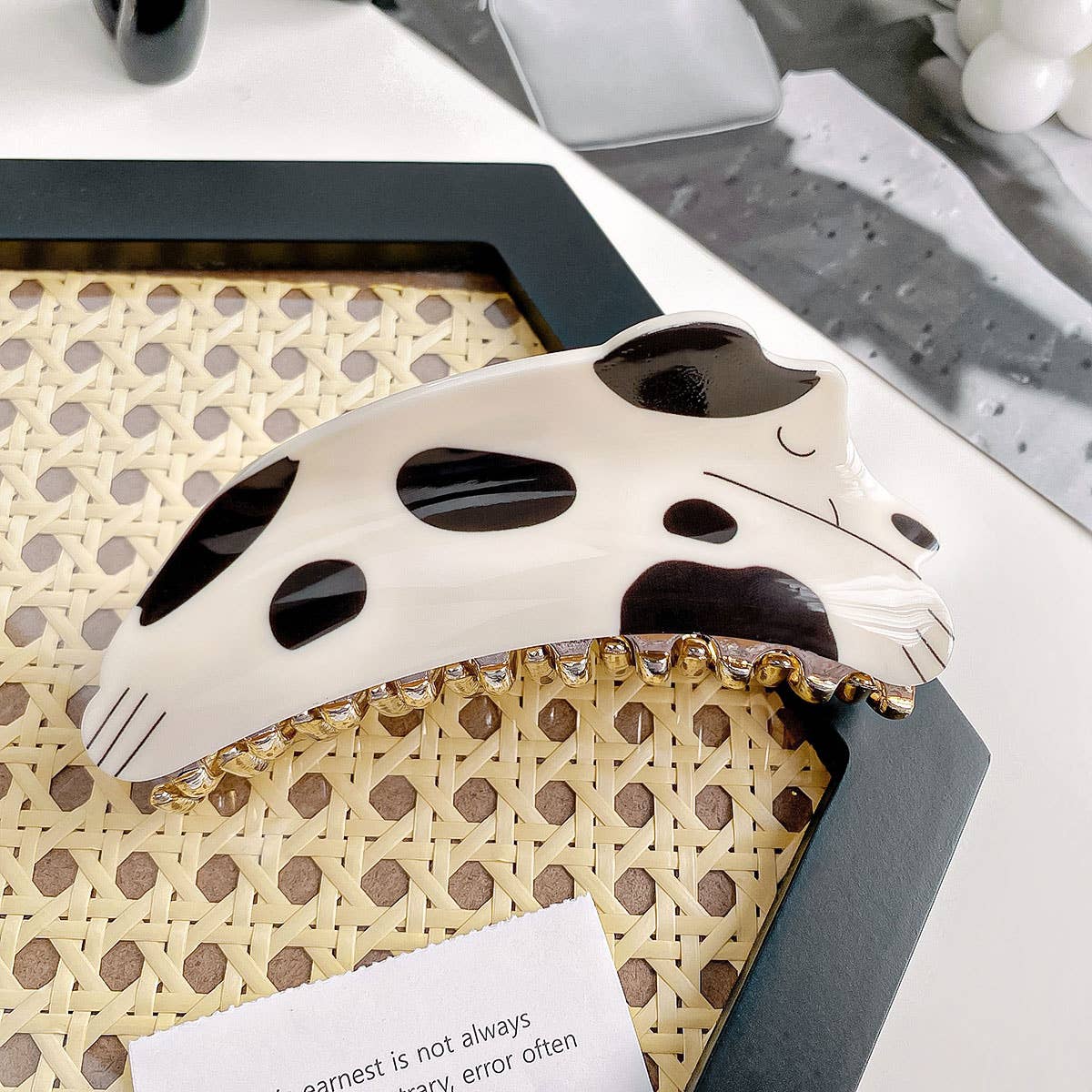 LARGE DOG SPOT HAIR CLAW CLIP CUTE STYLISH_CWAHA0387