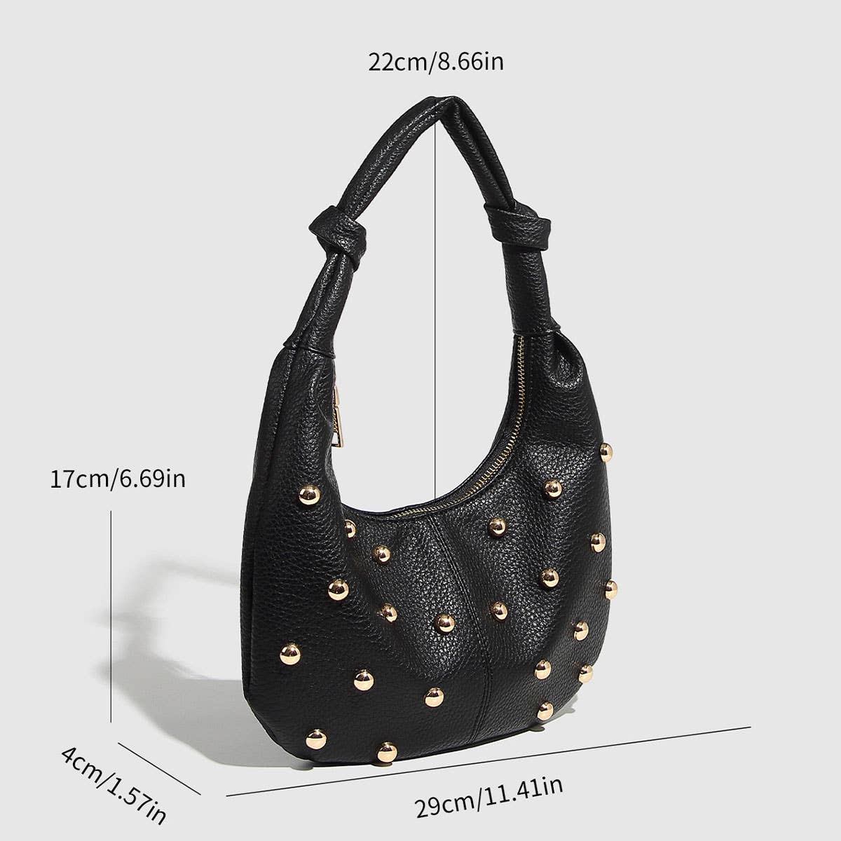 METALLIC STUDDED SHOULDER BAG FOR WOMEN_CWAB5680