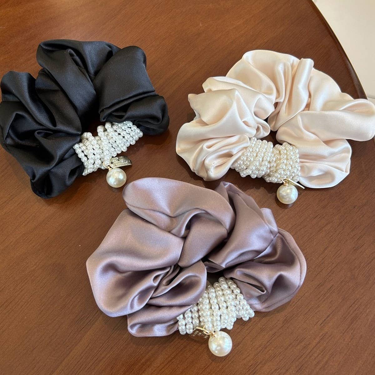 HOOP BEADED RETRO LARGE INTESTINE HAIR SCRUNCHIES_CWAHA2811