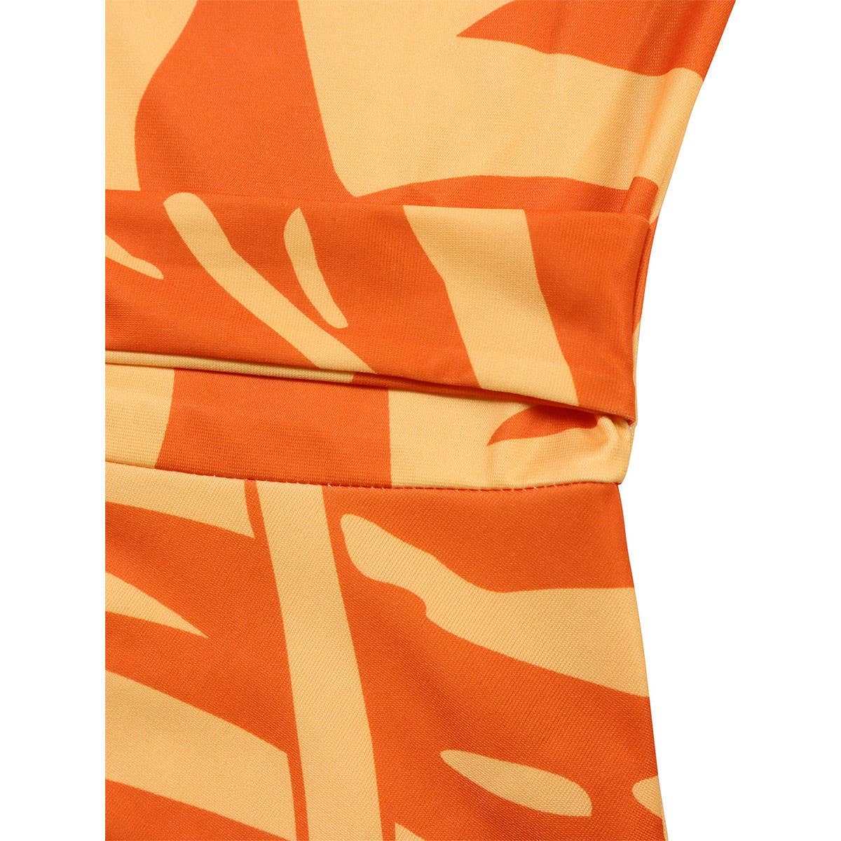 FASHIONABLE LACE UP PRINTED OVERSIZED DRESS_CWDMD3697