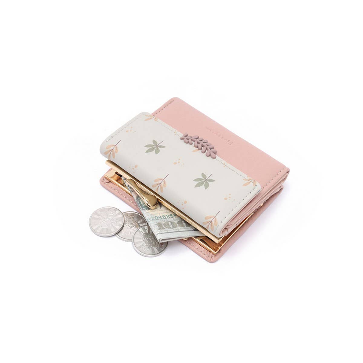 New Fresh Print 3-Fold Coin Clip Wallet_Cwab06264