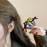 Velvet Bow Hair Clip Sweet Bb Bangs Hairpin_Cwaha08015