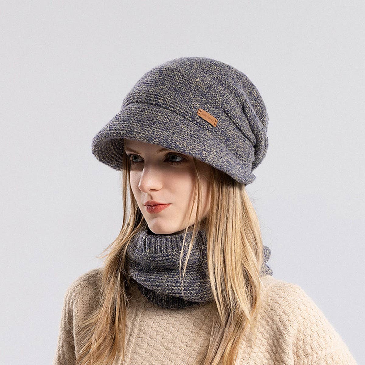 Winter Warm Knitted Hat And Scarf Set_Cwasc1123