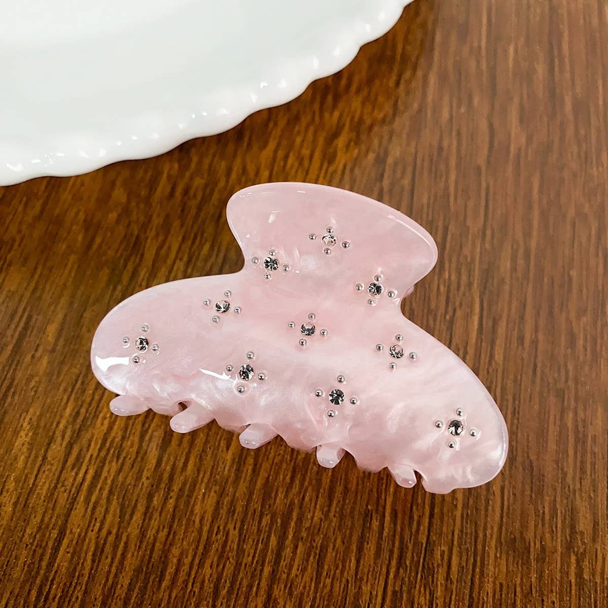 RHINESTONE ACRYLIC HAIR CLAW 6 5CM CHIC CLIP_CWAHA1485