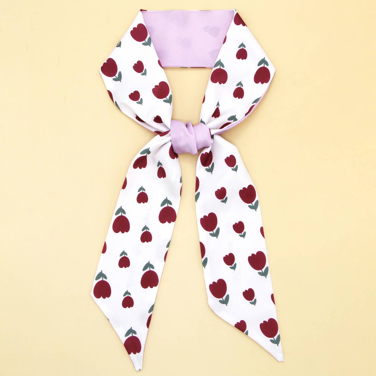FLORAL LETTER TWILLY SCARF FOR HAIR BAG ACCESSOR_CWASC0094