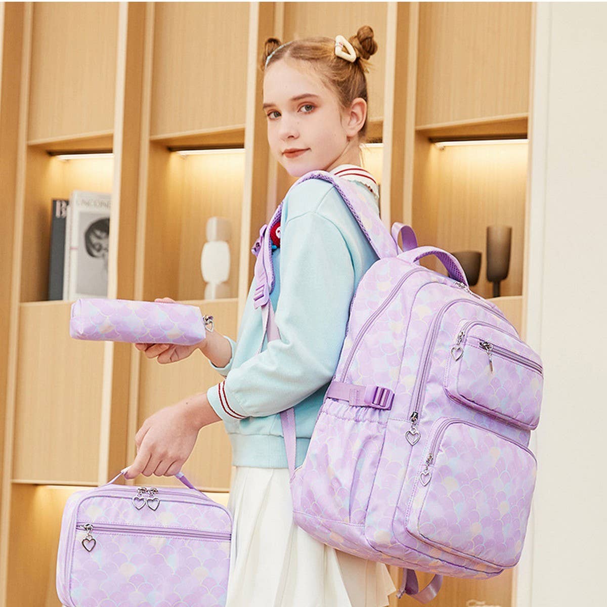 BACKPACKS FOR SCHOOL KIDS 3 PIECE SET WITH PRINTS_CWAB5394