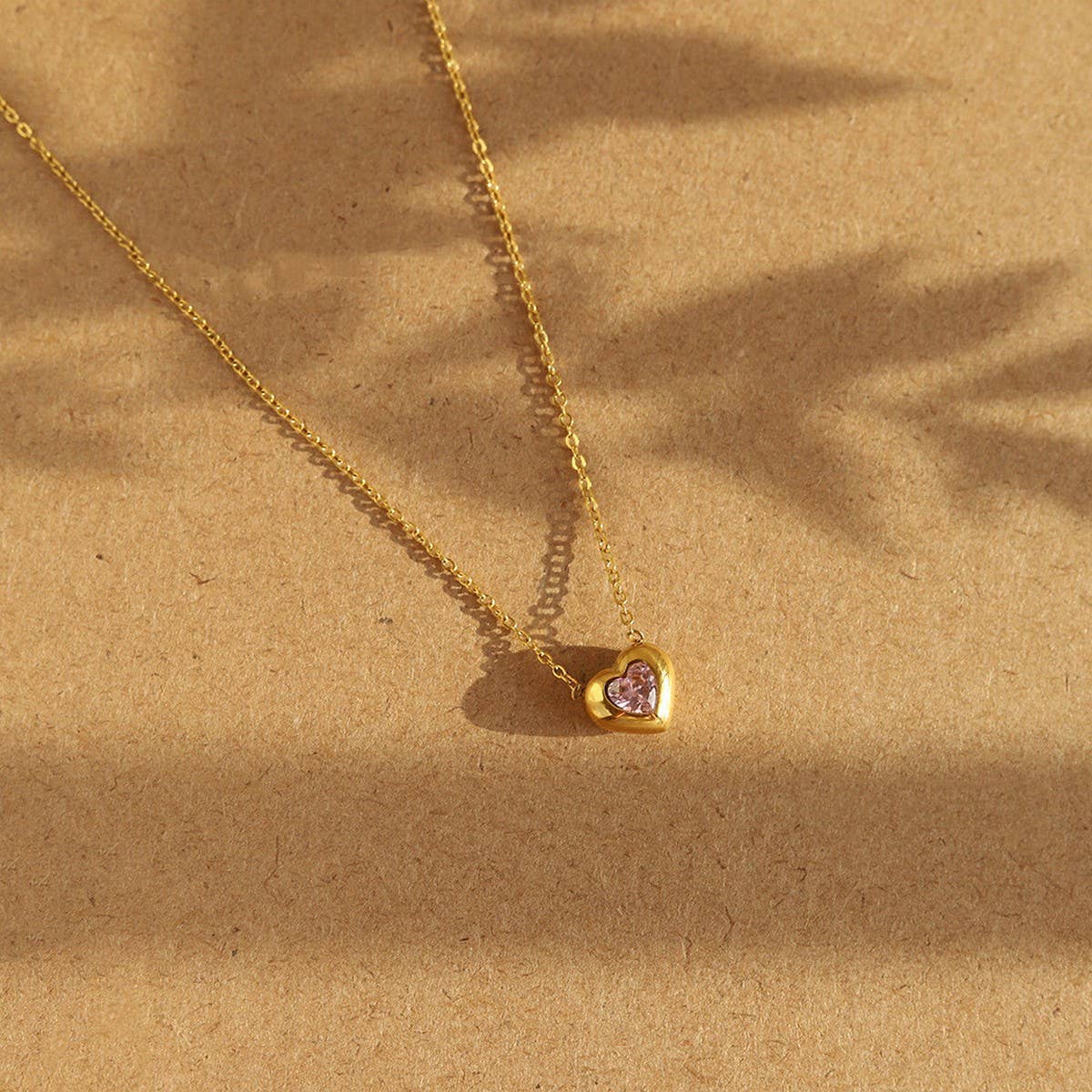 FRENCH VINTAGE HEART PENDANT NECKLACE_CWAJE1596