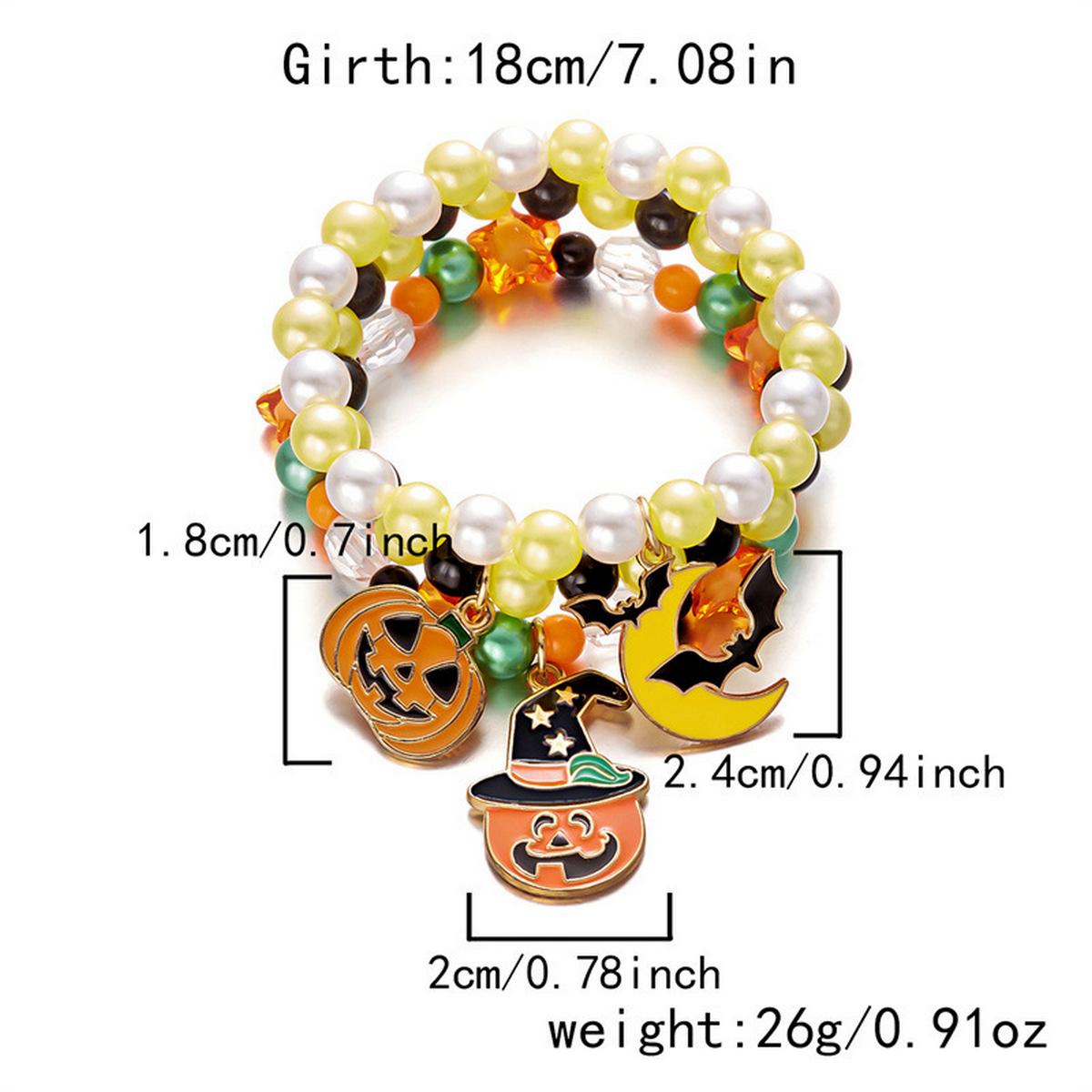 Christmas Beaded Stretch Bracelet Set Women_Cwaje05639