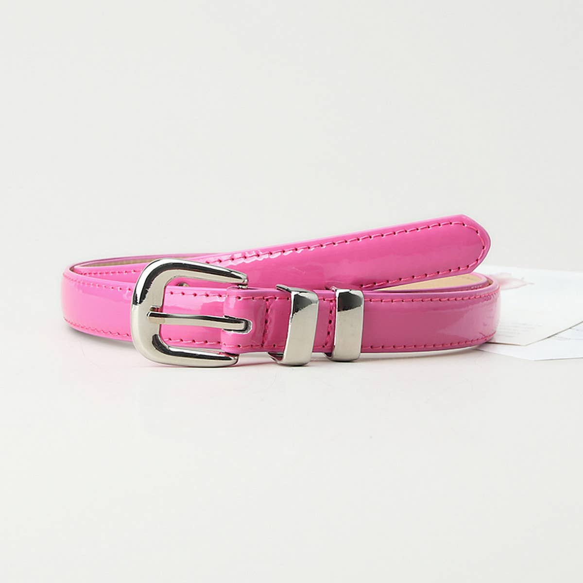 Cwabe0927_Simple Candy Color Thin Belt
