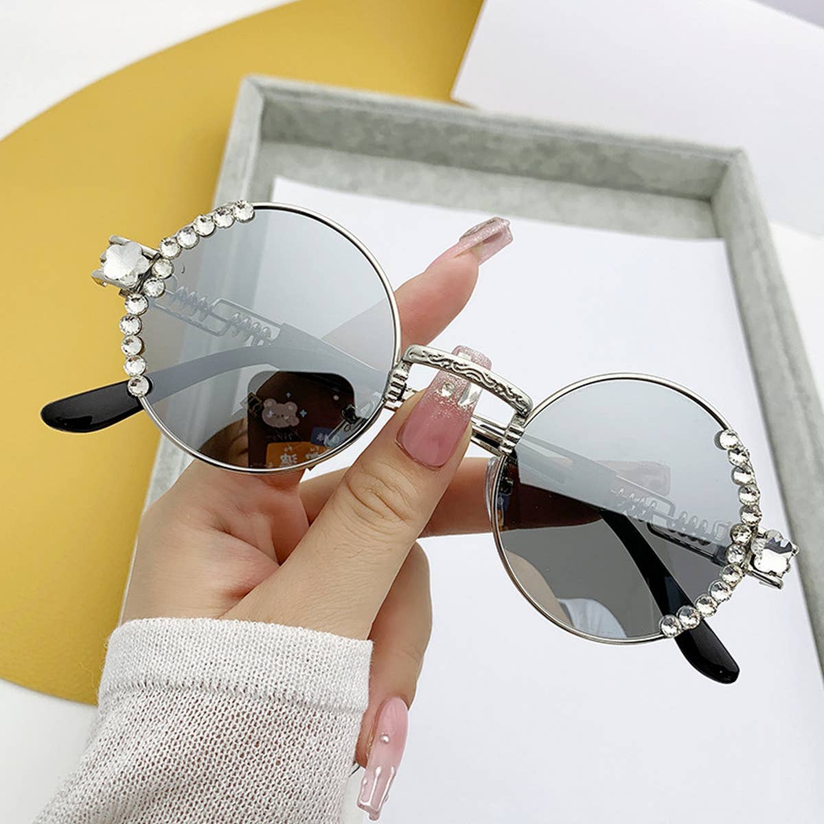 Women Round Frame Sunglasses_Cwasg0222