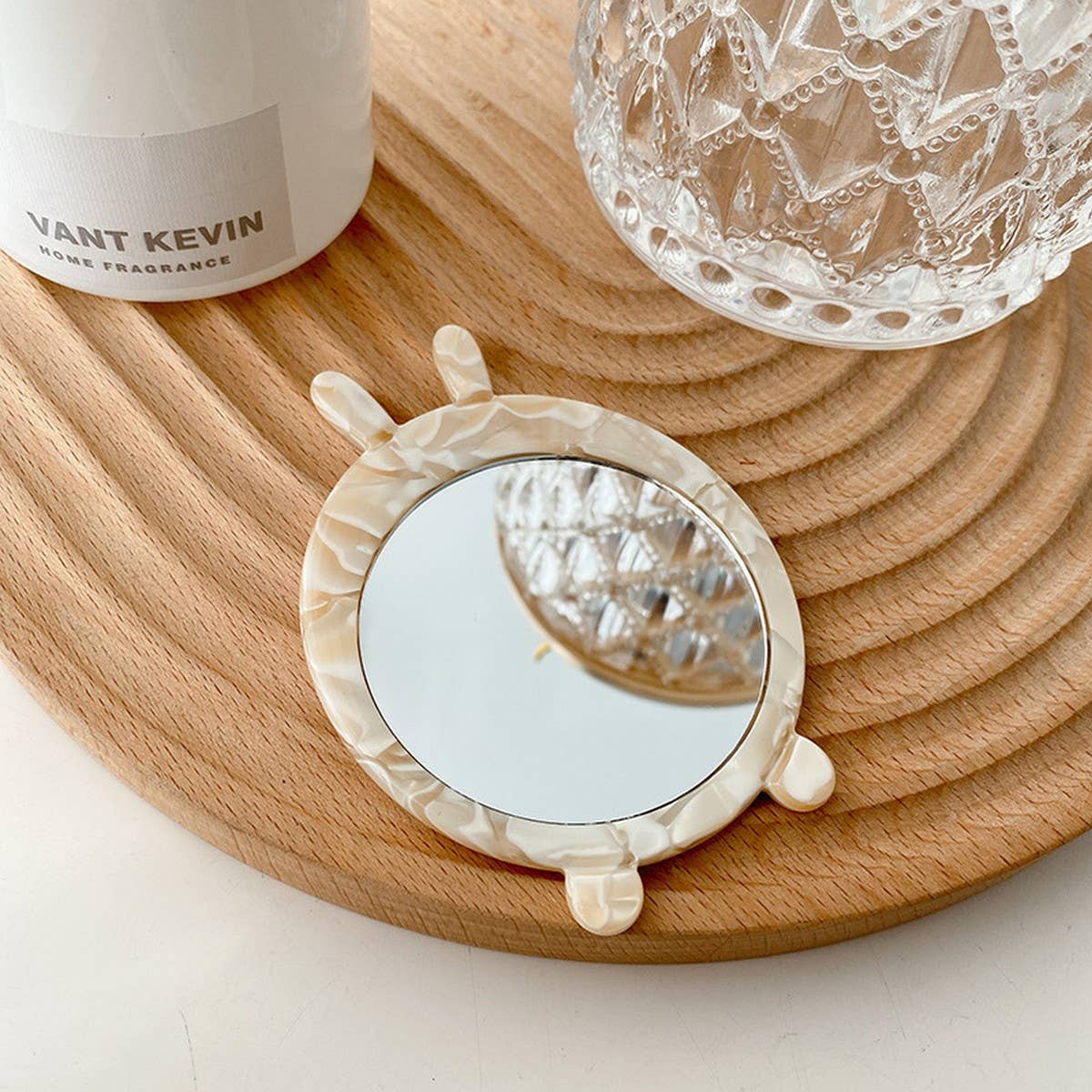 CUTE ANIMAL ACETATE MINI MAKEUP MIRROR PORTABLE_CWMM6391