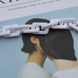 ACRYLIC SQUARE MULTI COLOR BAG CHAIN BAG STRAP_CWMM5093