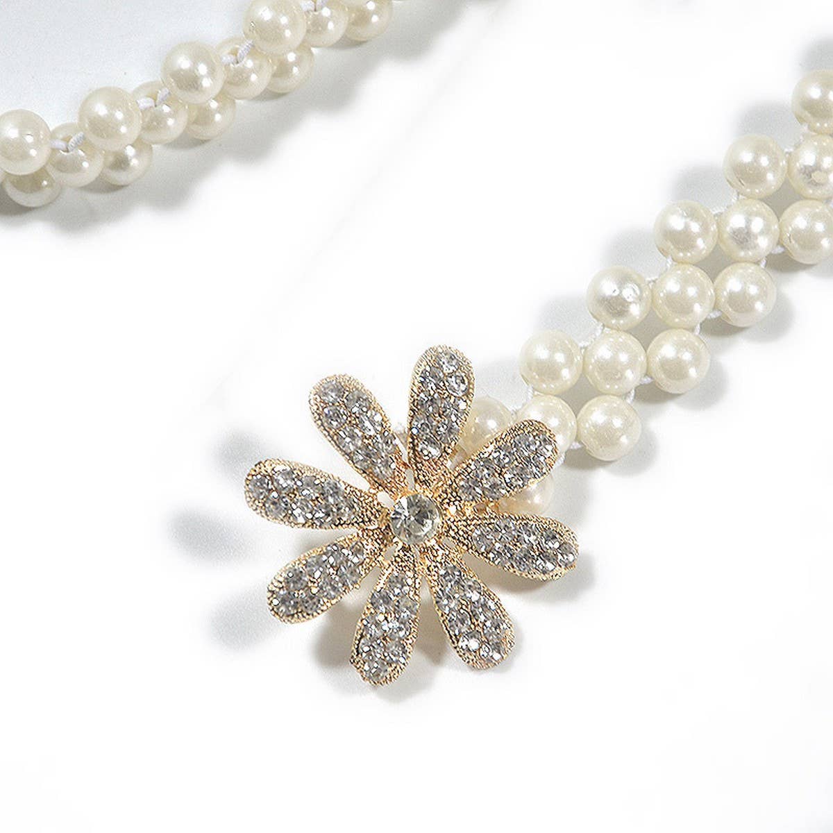 STRETCH FLOWER PEARL FASHION BELT_CWABE0521