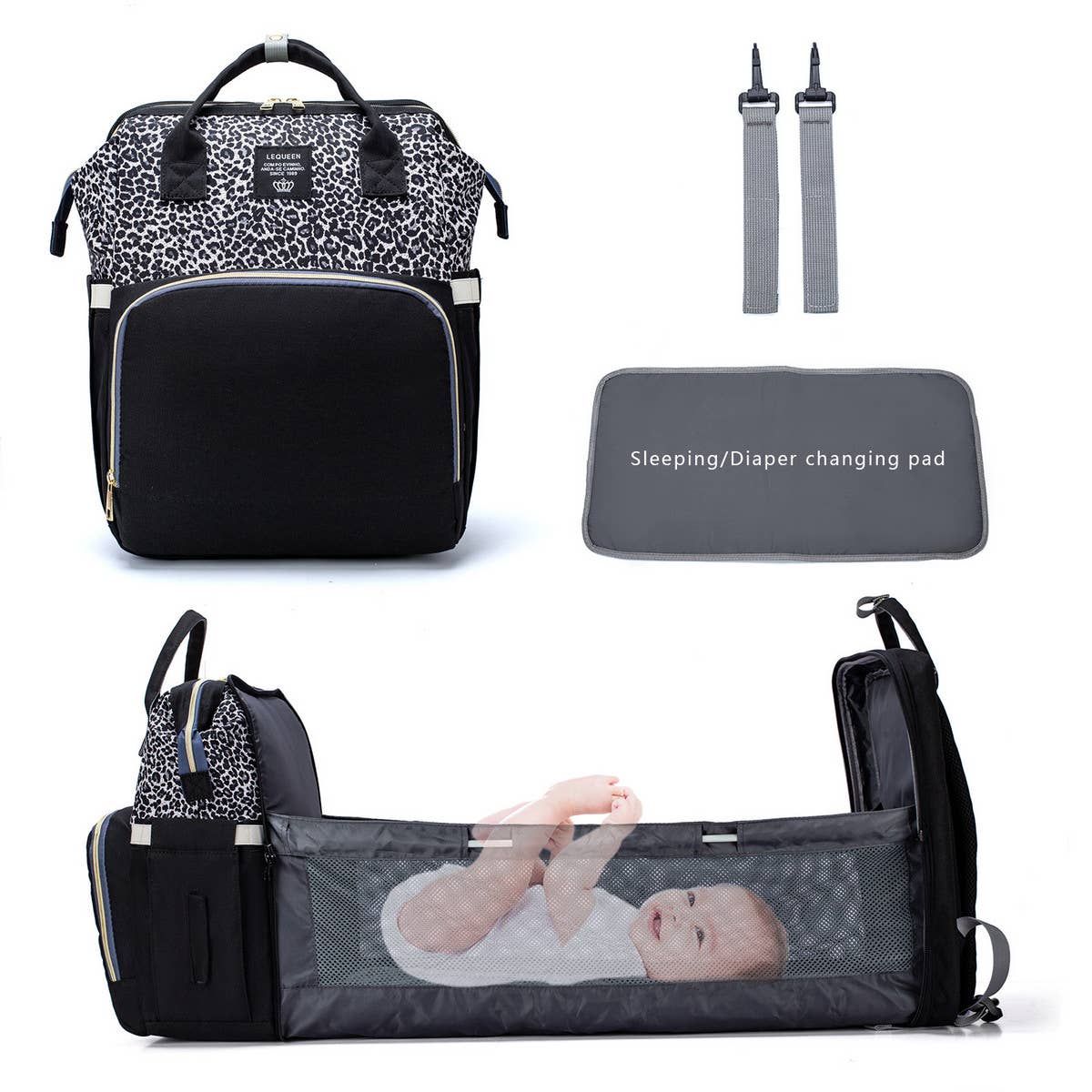 NEW PORTABLE FOLDING CRIB MOMMY BAG_CWAB2229