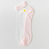 SUMMER WOMENS BREATHABLE PRINT SHEER SOCKS_CWMS0408