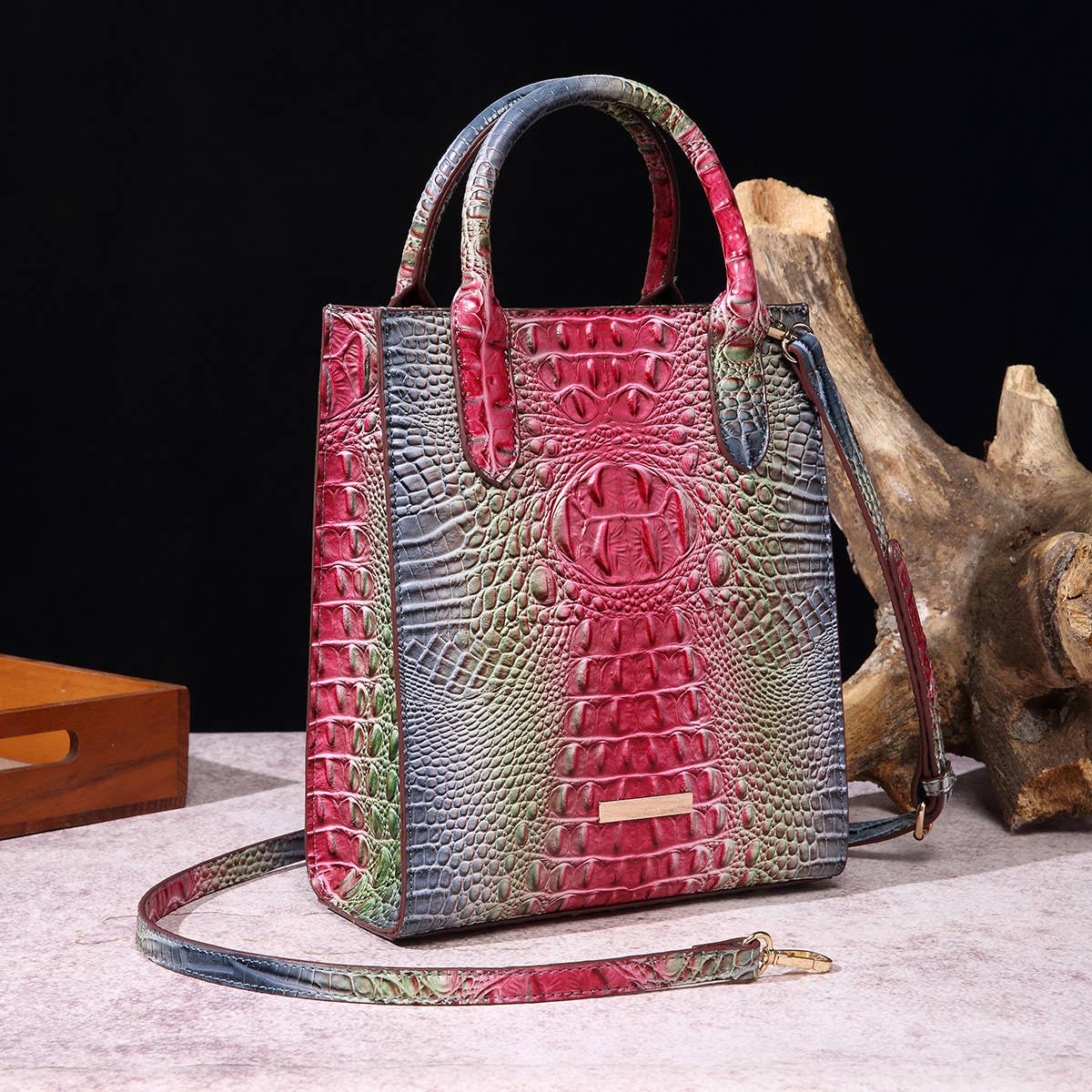 RETRO COLOR LARGE CAPACITY SHOULDER BAG_CWAB0924