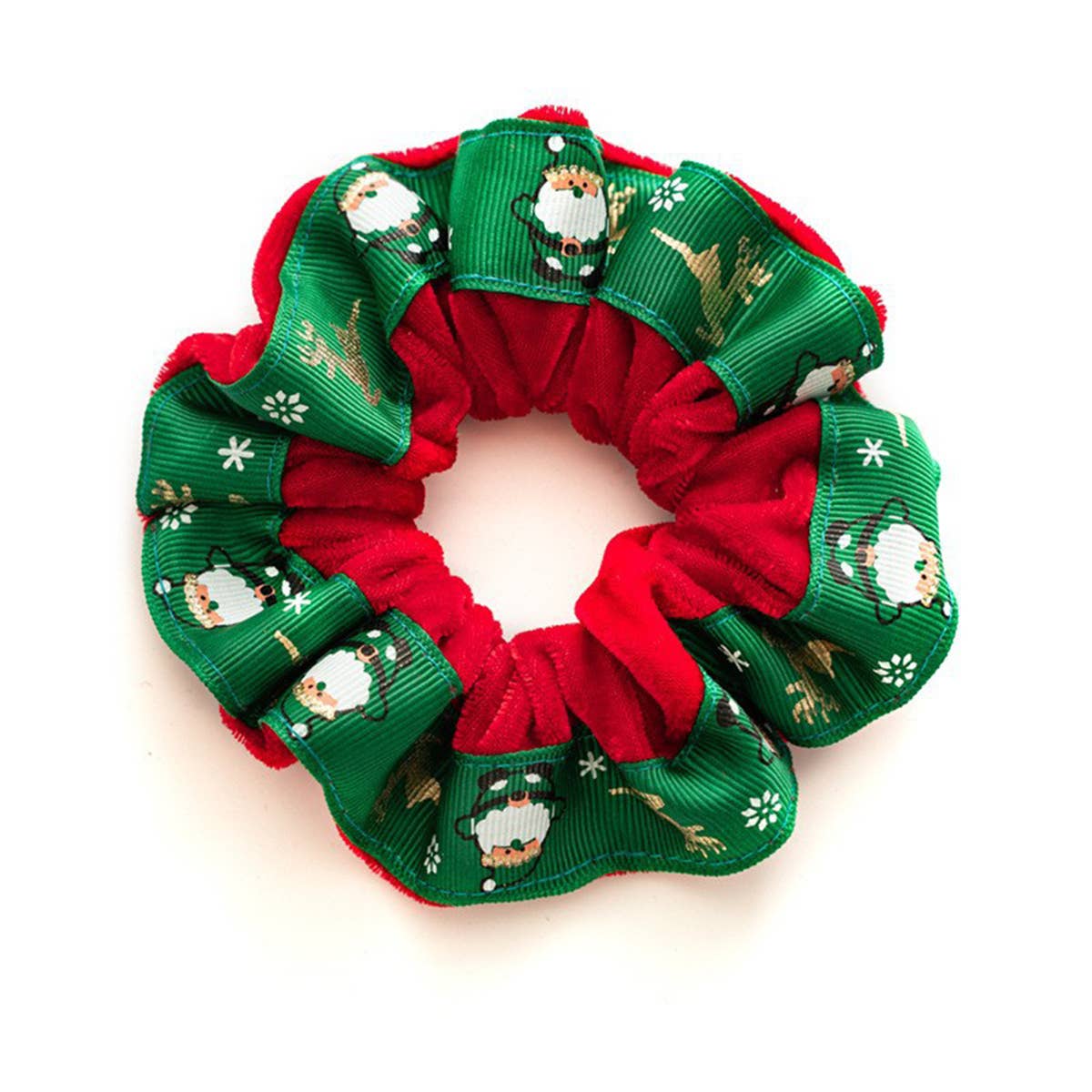 8Pcs Xmas Plush Hair Scrunchies Jingle Bells_Cwaha07590