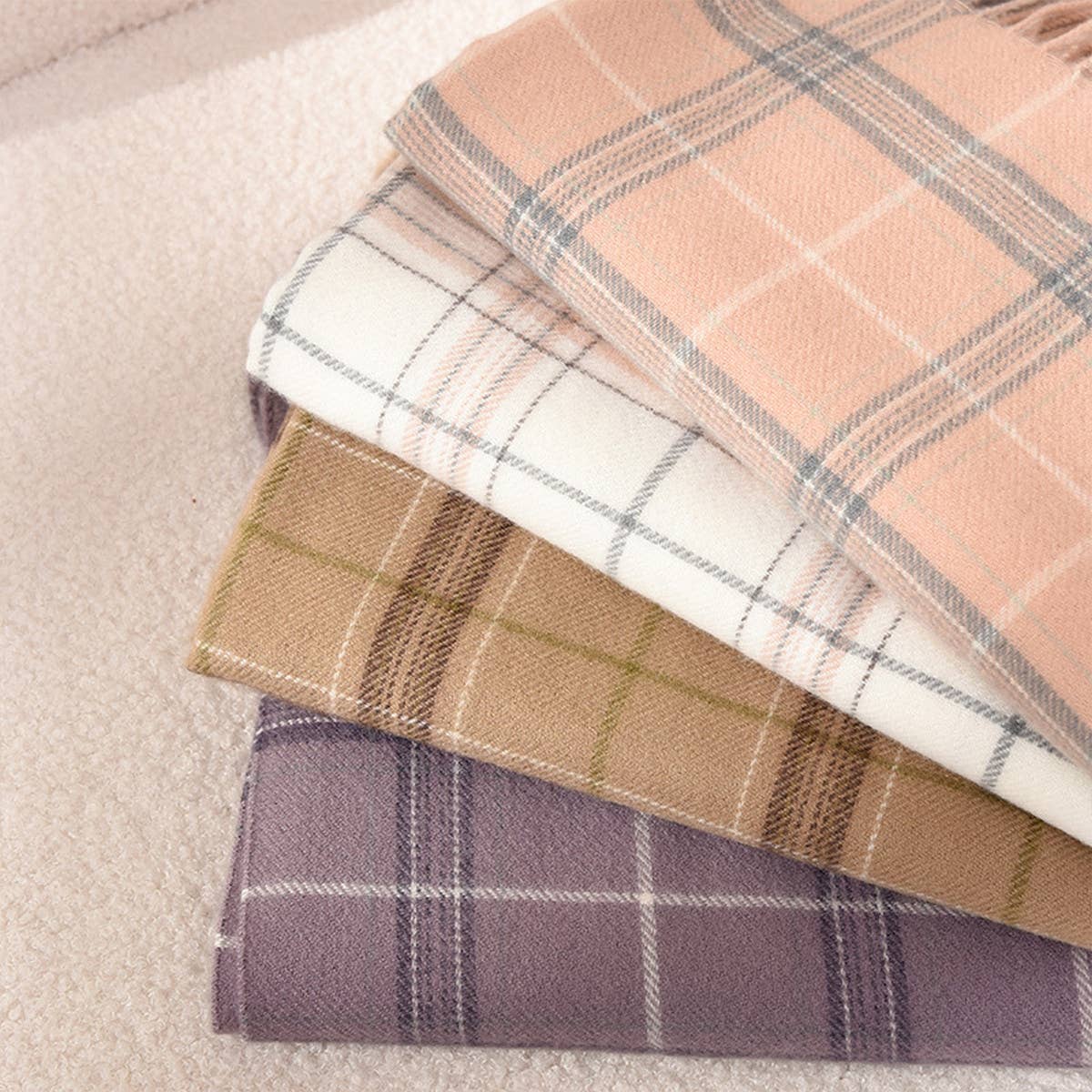 Vintage Stripe Knit Scarf Unisex Winter Wrap