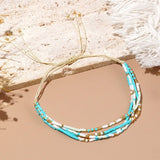 MIXED COLOR RICE BEADS STACKING DESIGN BRACELET_CWMM3798