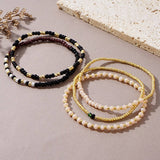 BOHEMIAN STACKED RICE BEAD BRACELET_CWMM3877