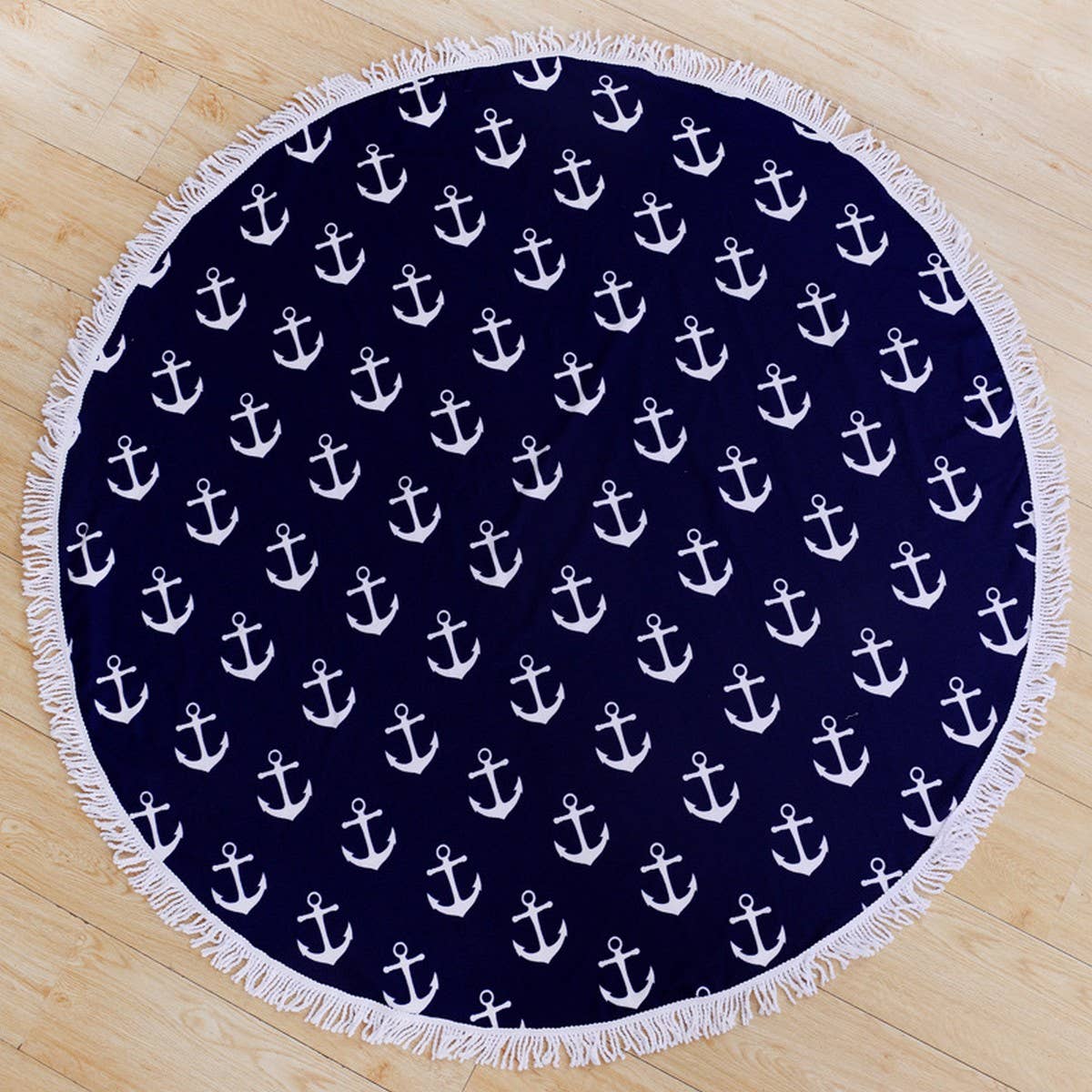 ROUND MICROFIBER TASSEL BEACH TOWEL BLANKET_CWMM7602