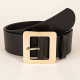 SQUARE PIN BUCKLE PU LEATHER BELT_CWABE0444